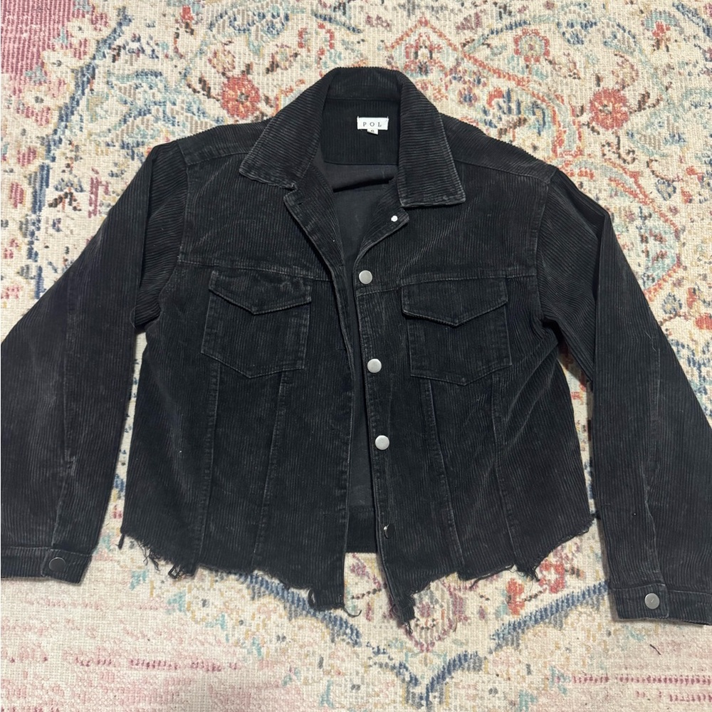 pol corduroy, cut off cropped jacket